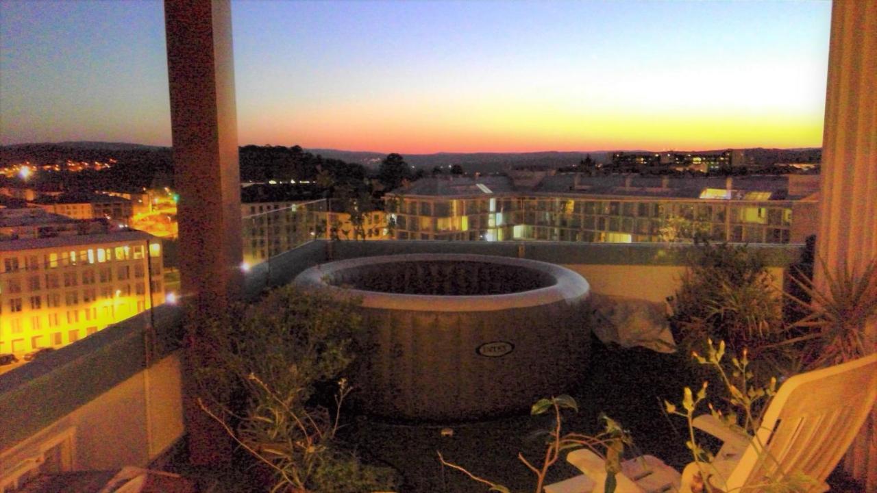 Apartamento Preciosa Habitacion Doble En Atico Con Terraza Santiago de Compostela Exterior foto