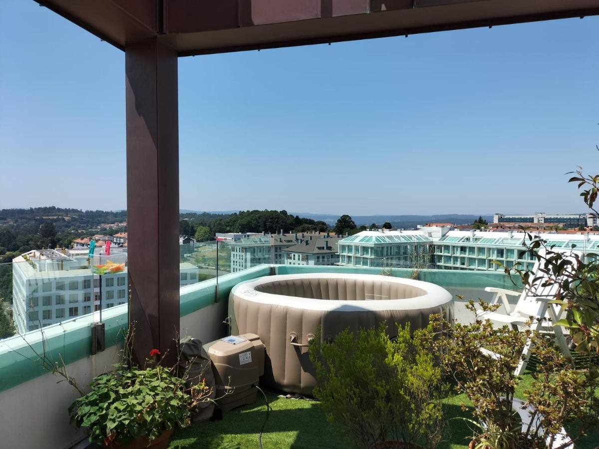 Apartamento Preciosa Habitacion Doble En Atico Con Terraza Santiago de Compostela Exterior foto